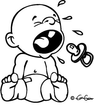 Baby on Tour Aufkleber: Motiv Lukas weint