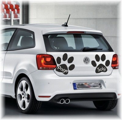 Pfotenaufkleber mit Hundenamen