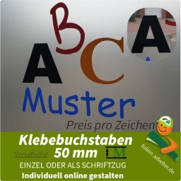 Folienbuchstaben 50 mm Klebebuchstaben