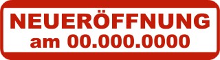 Schaufensterbeschriftung Neueröffnung am ... NeuDatum02