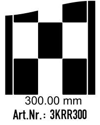 Rennstreifen - Rallystreifen Karomuster - 300 mm breit, je Meter