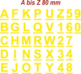 Klebebuchstaben  Alphabet  8cm