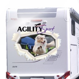 Agility Sport Aufkleber – Individueller Fahrzeugaufkleber für Agility-Fans