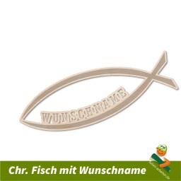 chr. Holzfisch mit Wunschnamen