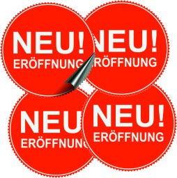 Neueröffnung-Rund-Aufkleber