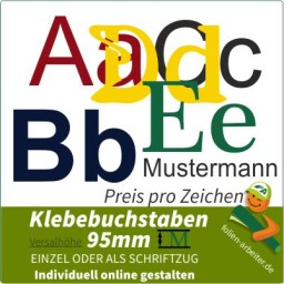 Folienbuchstaben 95 mm Klebebuchstaben