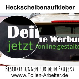 Heckscheibenaufkleber online gestalten – Effiziente Werbung für Ihr Unternehmen