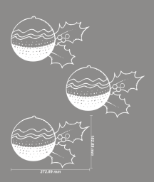 Aufkleber Weihnachtsbaum Schmuck Christkugeln Set II